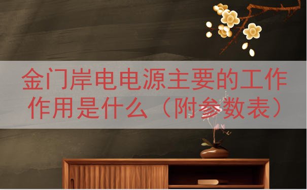 金门岸电电源主要的工作作用是什么（附参数表）